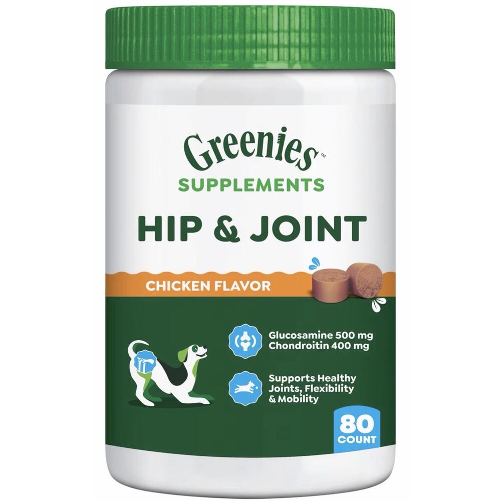 Greenies Hip & Joint Health Chicken Soft Chews 80 Count Free Shipping